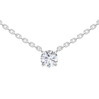  18K White Gold 0.50cttw Diamond Pendant Necklace