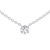 18K White Gold 0.50cttw Diamond Pendant Necklace