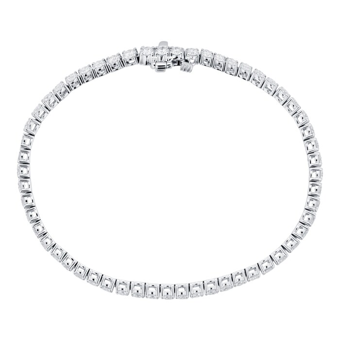 Mappin & Webb Libretto 18ct White Gold 4.48cttw Diamond Line Bracelet