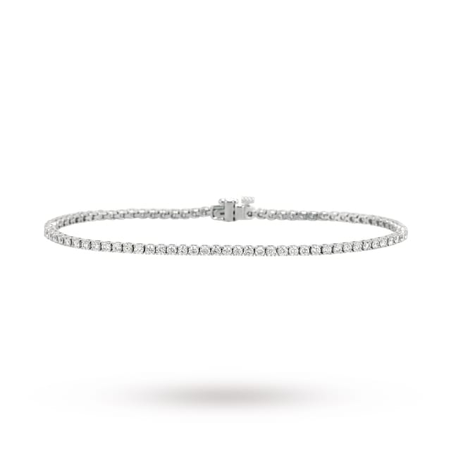 Mappin & Webb Libretto 18ct White Gold 2.95cttw Diamond Line Bracelet