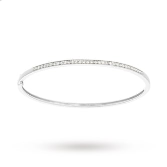 Goldsmiths 9ct White Gold 0.50ct Diamond Bangle Goldsmiths 9ct White Gold 0.50ct Diamond Bangle