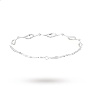 Goldsmiths 9ct White Gold 0.33ct Diamond Bracelet