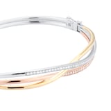 Goldsmiths 9ct Tri Tone 0.33ct Diamond Bangle