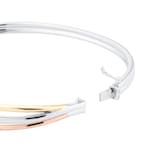 Goldsmiths 9ct Tri Tone 0.33ct Diamond Bangle