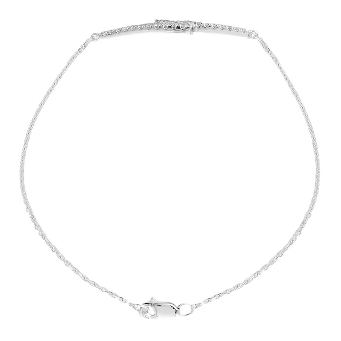 Goldsmiths 9ct White Gold 0.20ct Diamond Twist Bracelet