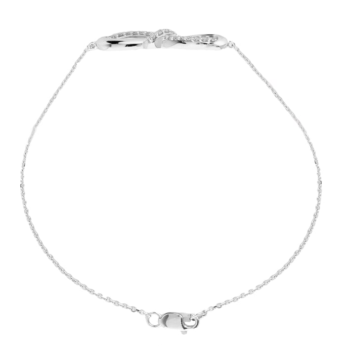 Goldsmiths 9ct White Gold 0.15ct Infinity Diamond Bracelet