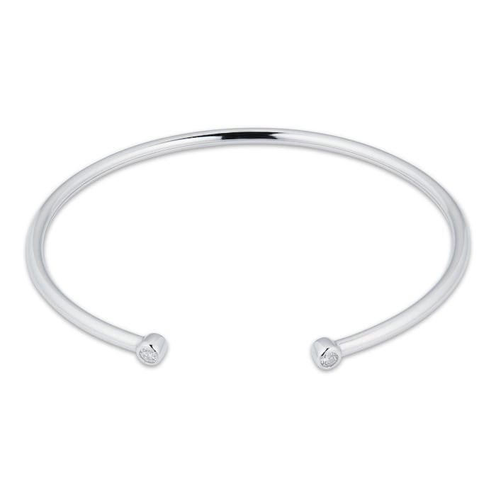 Mappin & Webb Gossamer Silver 0.15cttw Diamond Bangle