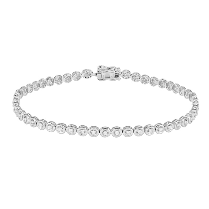 Goldsmiths 18ct White Gold 0.50cttw Diamond Bracelet