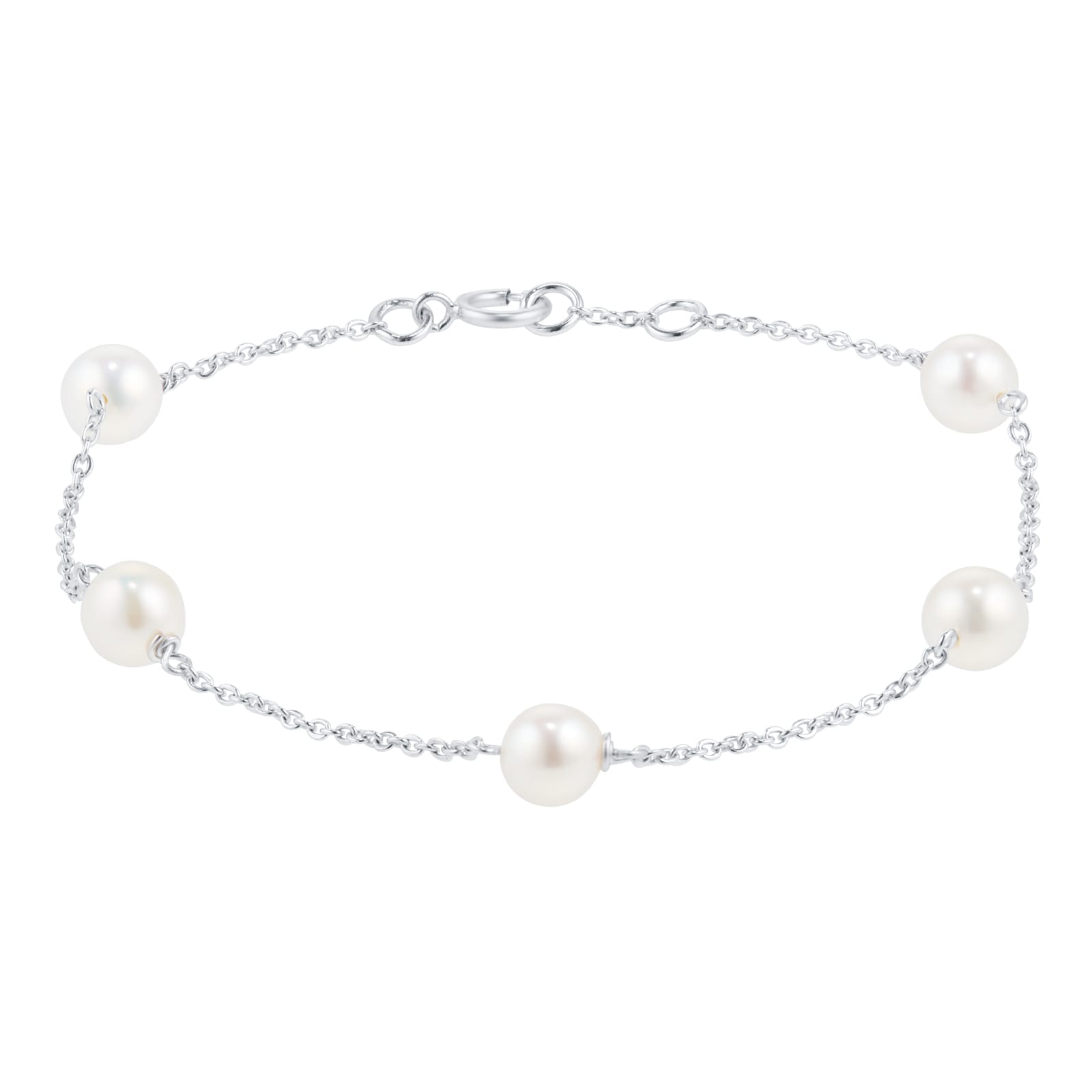 Gossamer 18ct White Gold 5mm Freshwater Pearl Bracelet