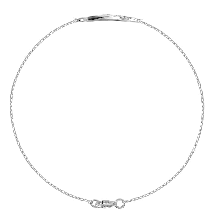 Goldsmiths 9ct White Gold 0.10ct Diamond Pea Bracelet