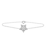 Goldsmiths 9ct White Gold Diamond Star Bracelet