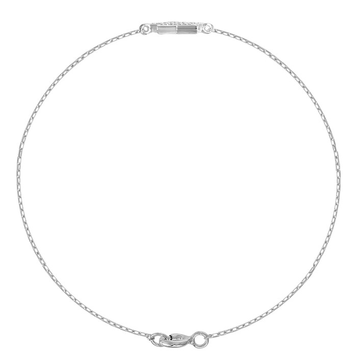 Goldsmiths 9ct White Gold Diamond Star Bracelet