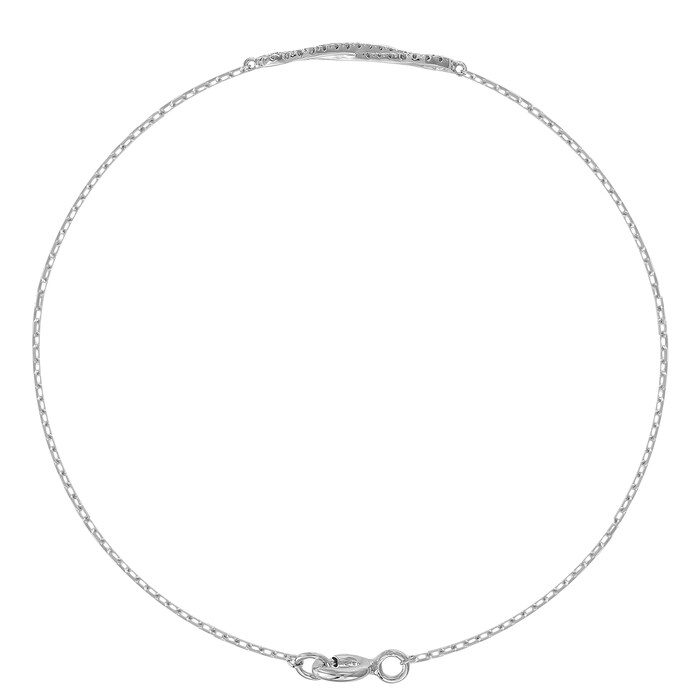 Goldsmiths 9ct White Gold 0.20ct Diamond Infinity Bracelet