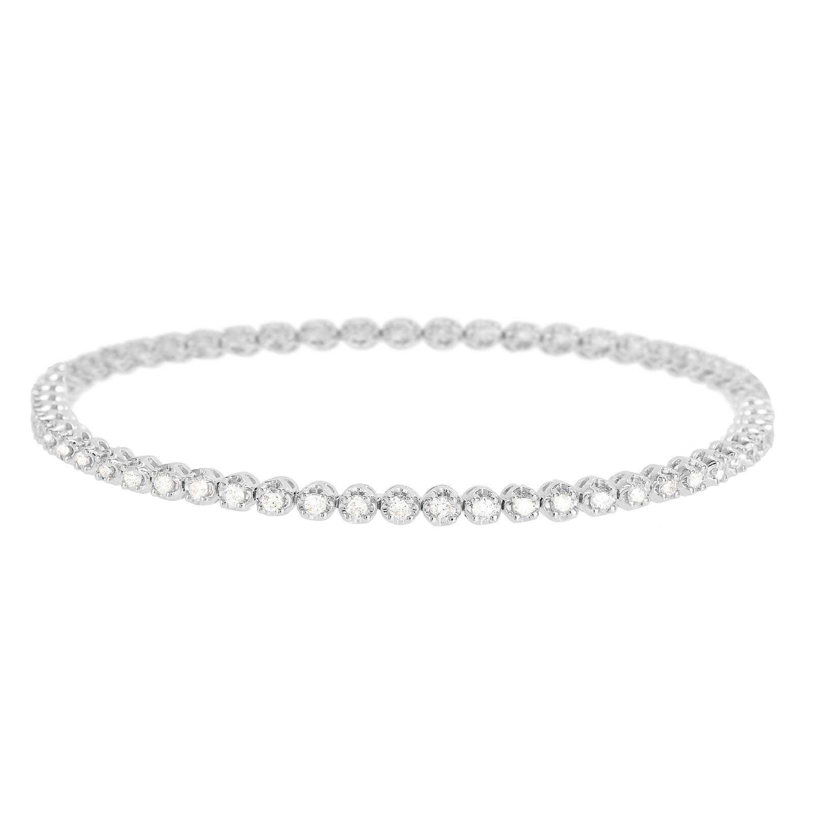 Goldsmiths 9ct White Gold 1.50ct Diamond Bracelet Goldsmiths 9ct White Gold 1.50ct Diamond Bracelet