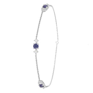 Mappin & Webb Carrington 18 White Gold Sapphire & Diamond 3 Cluster Bracelet