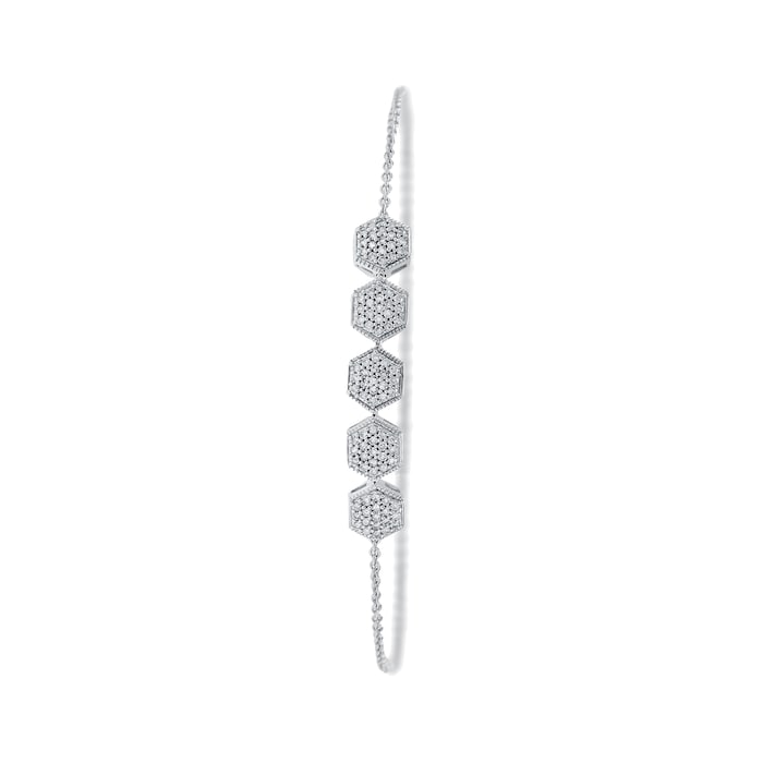 Goldsmiths 9ct White Gold 0.33ct Diamond Bracelet