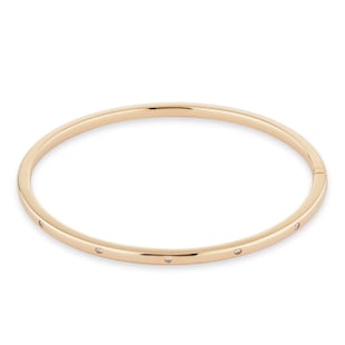 Goldsmiths 9ct Yellow Gold 0.08cttw Diamond Set Bangle