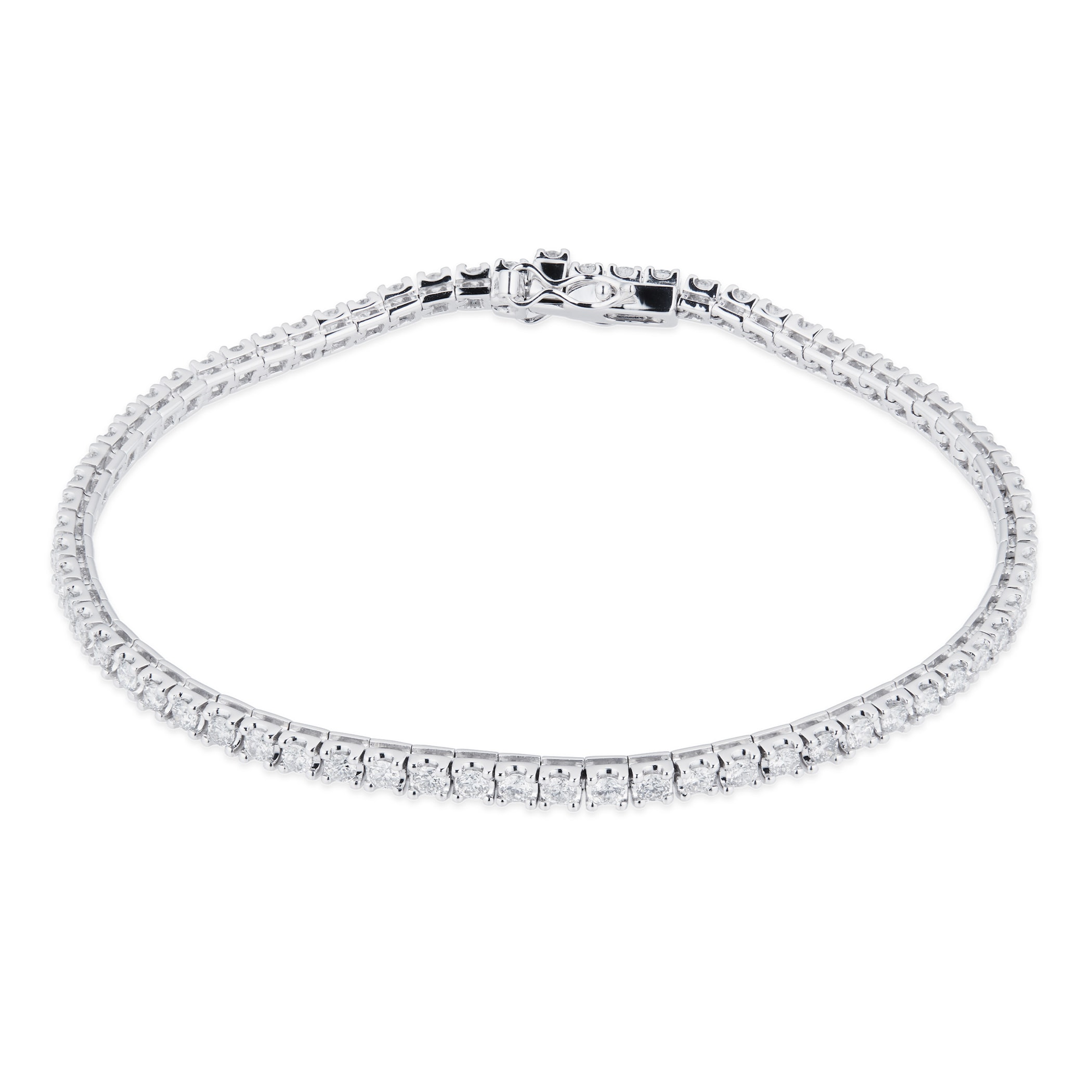 Goldsmiths 18ct White Gold 2.00ct Diamond Bracelet Goldsmiths 18ct White Gold 2.00ct Diamond Bracelet