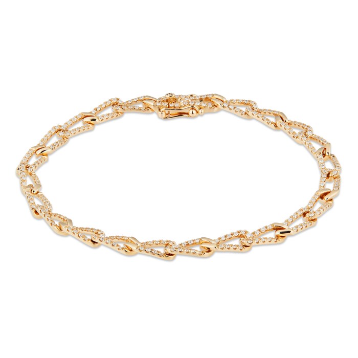 Mappin & Webb Harmony 18ct Yellow Gold Diamond 0.98cttw Diamond Bracelet