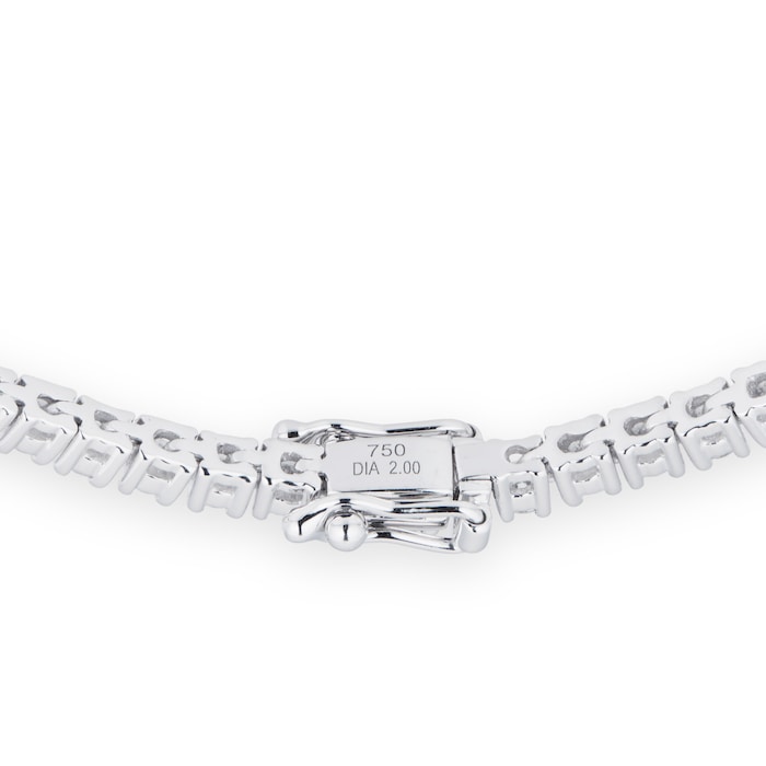 Mappin & Webb 18ct White Gold 2.00cttw Diamond Tennis Bracelet