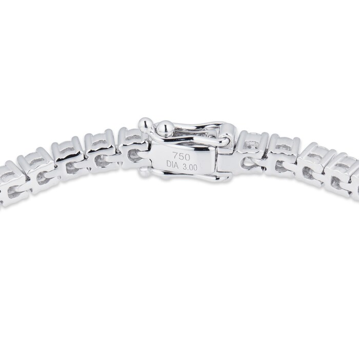 Mappin & Webb 18ct White Gold 3.00cttw Diamond Tennis Bracelet