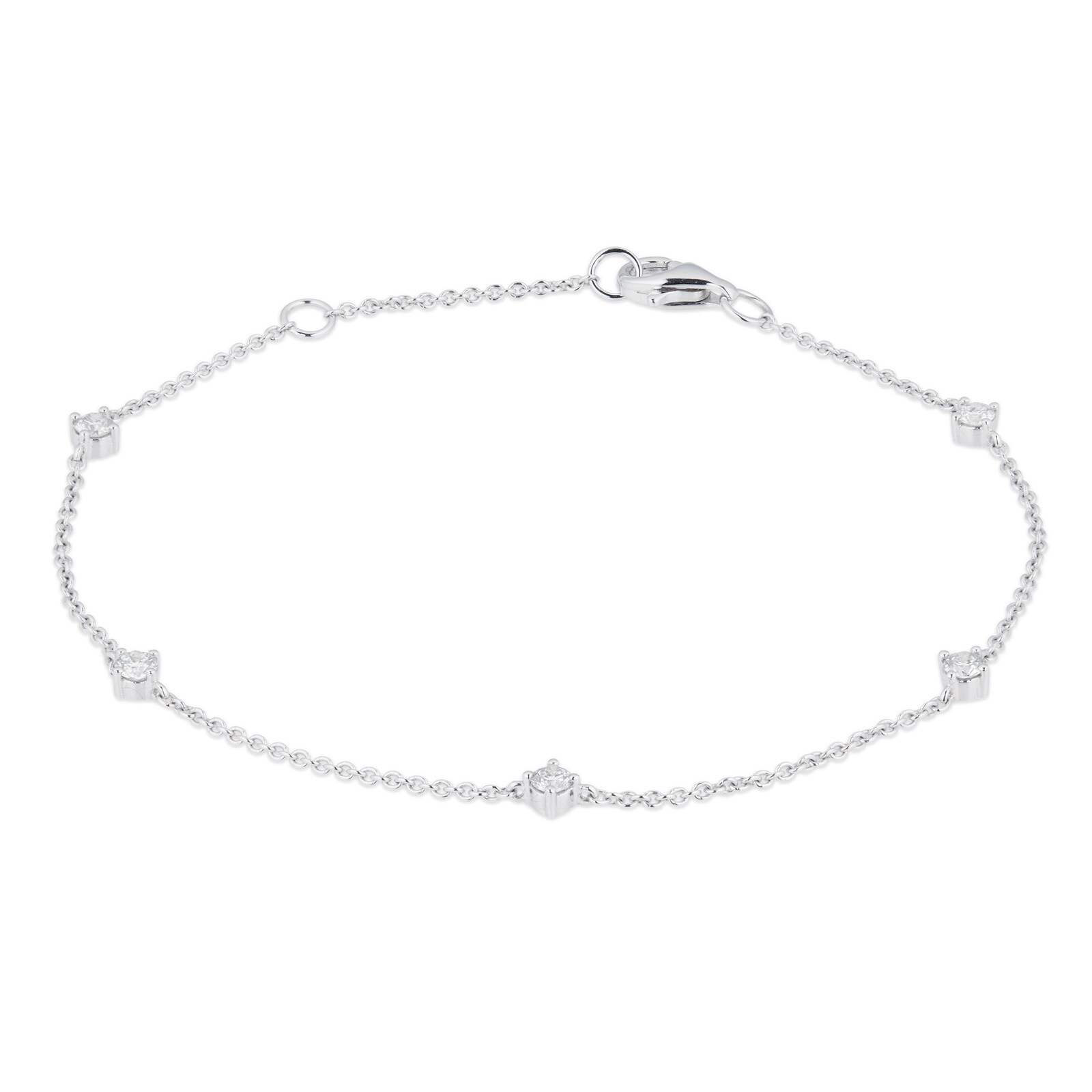 Mappin & Webb 18ct White Gold 0.30cttw Diamond Scatter Bracelet ...