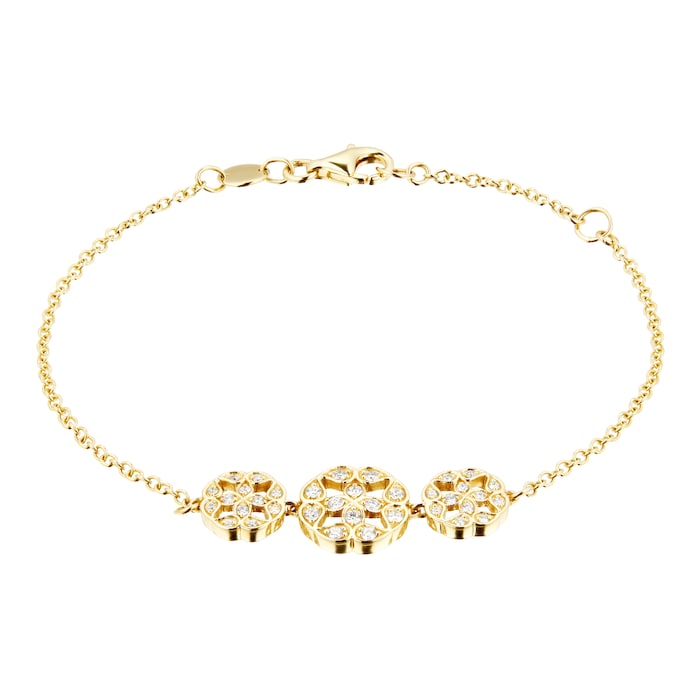 Mappin & Webb Empress 18ct Yellow Gold 0.30cttw Diamond Bracelet