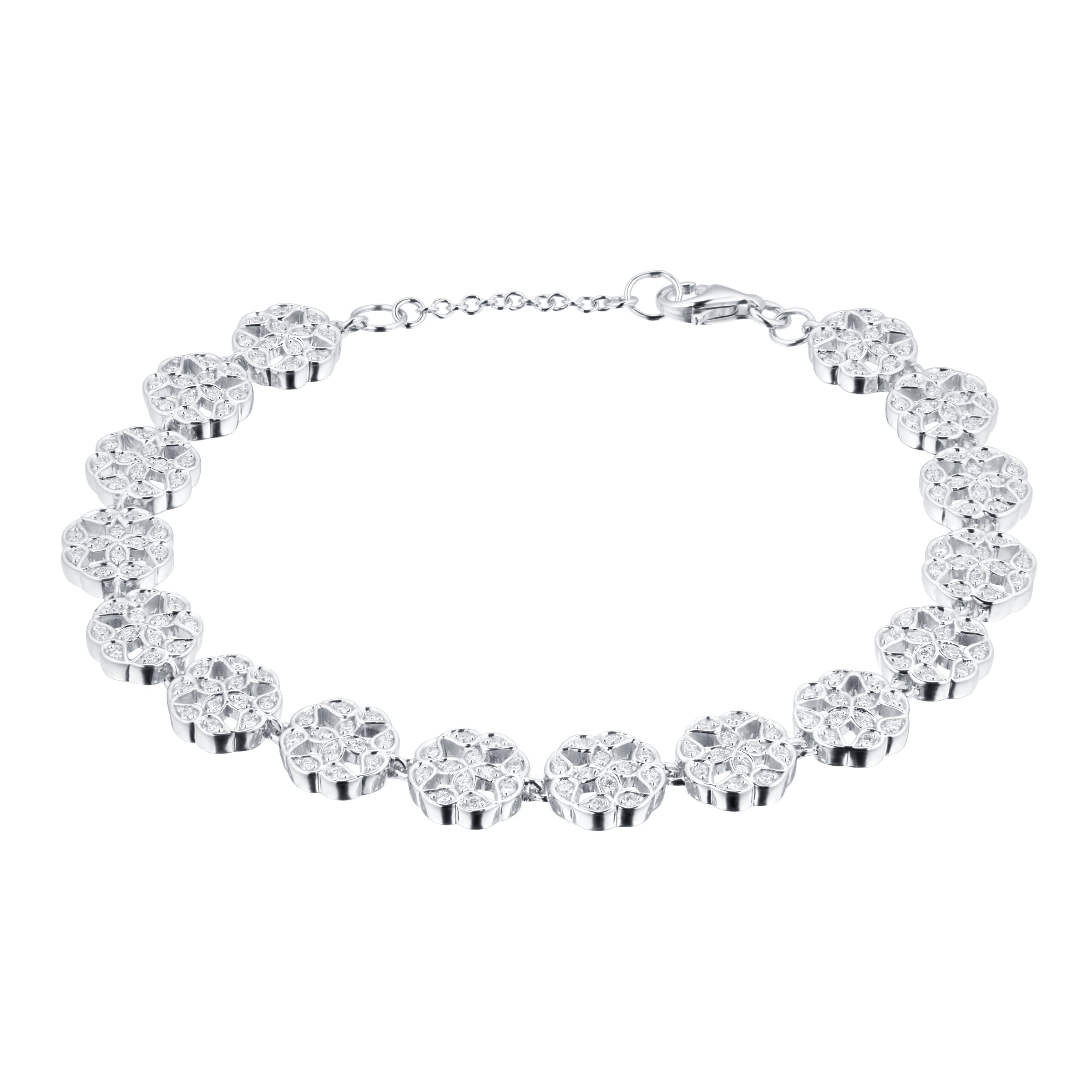 Empress 18ct White Gold 1.02cttw Diamond Bracelet