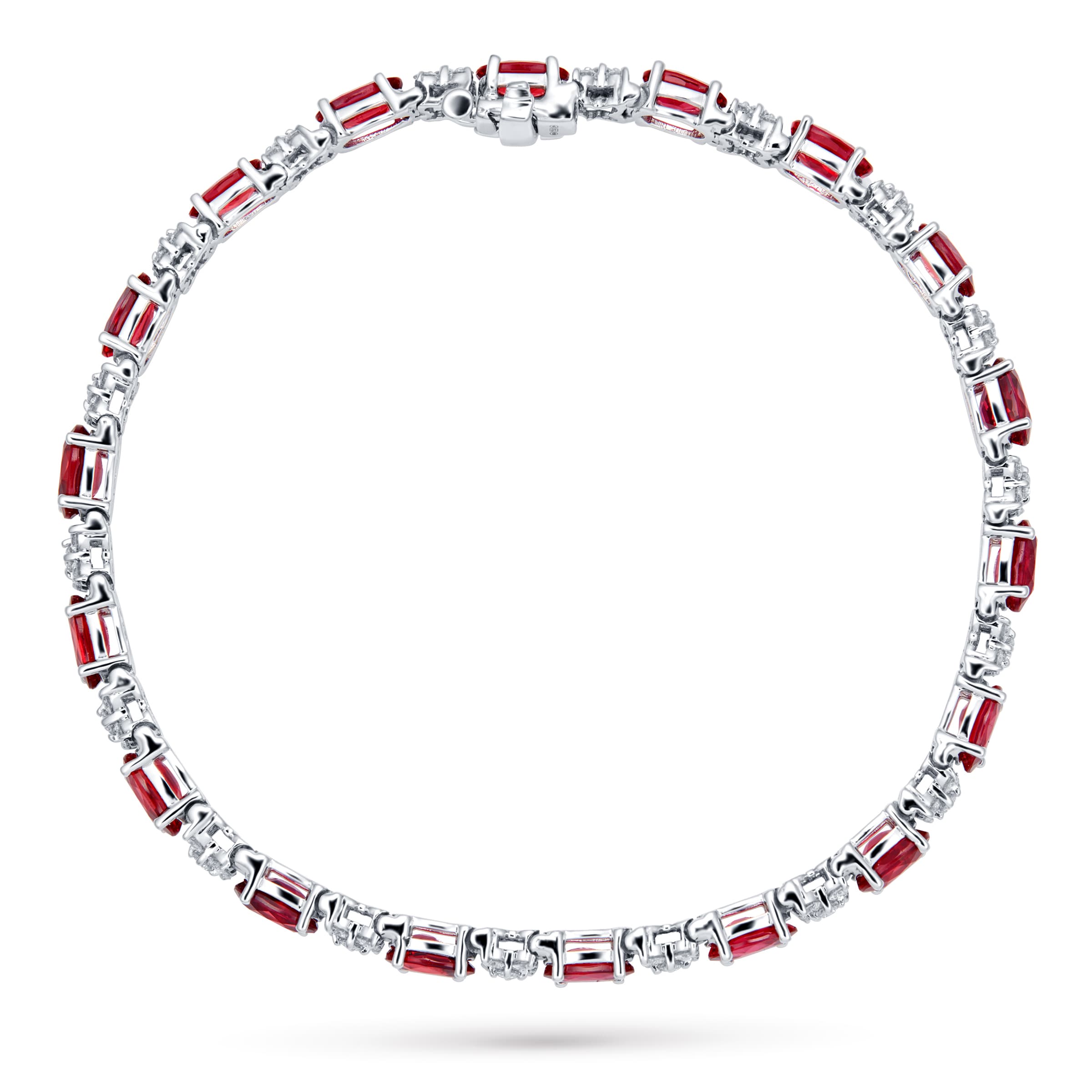 Mappin & Webb 18ct White Gold Ruby & Diamond Bracelet Mappin & Webb 18ct White Gold Ruby & Diamond Bracelet