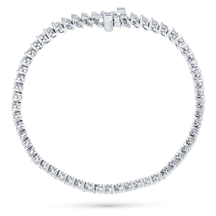 Mappin & Webb 18ct White Gold 5.80ct diamond 2 Row Bracelet