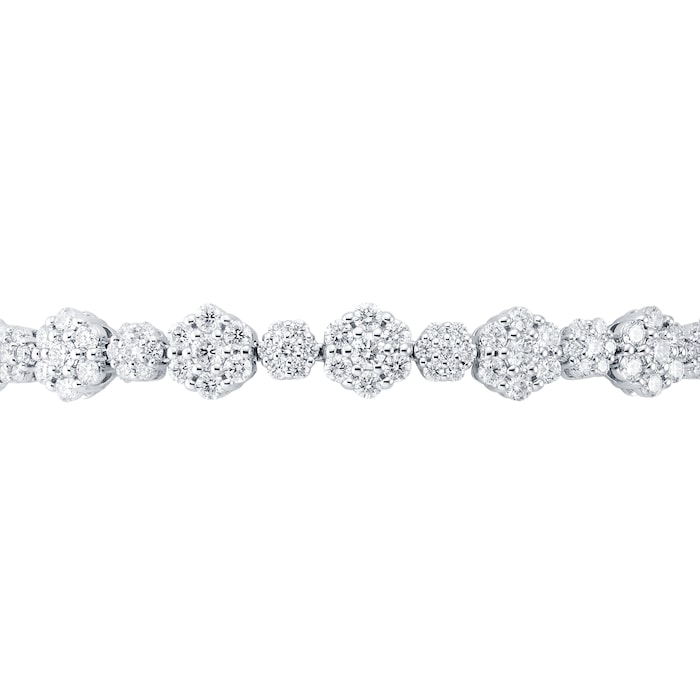 Mappin & Webb 18ct White Gold 5.75ct Diamond Floral Bracelet