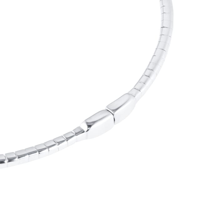 Goldsmiths 9ct White Gold 0.50cttw Diamond V Bangle