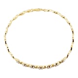 Goldsmiths 9ct Yellow Gold 0.50 ct Diamond Cluster Bracelet