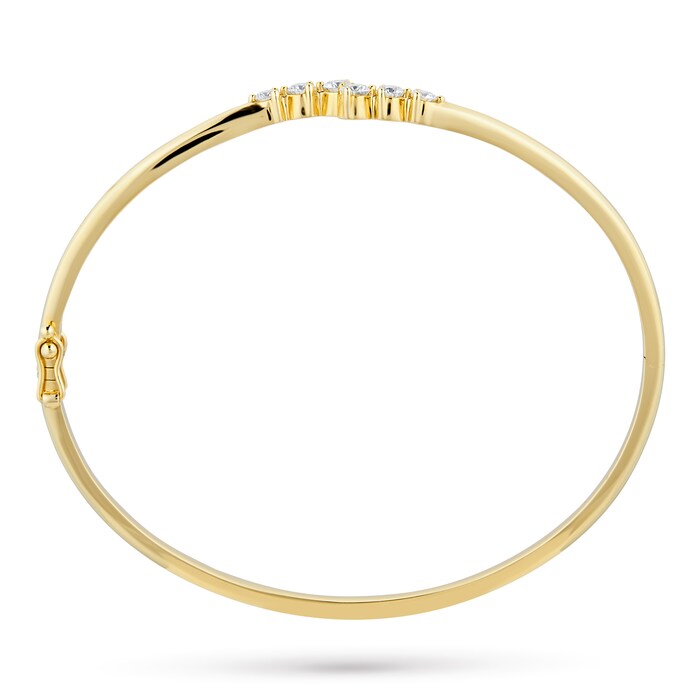 Mappin & Webb 18ct Yellow Gold 0.60cttw Diamond Bangle