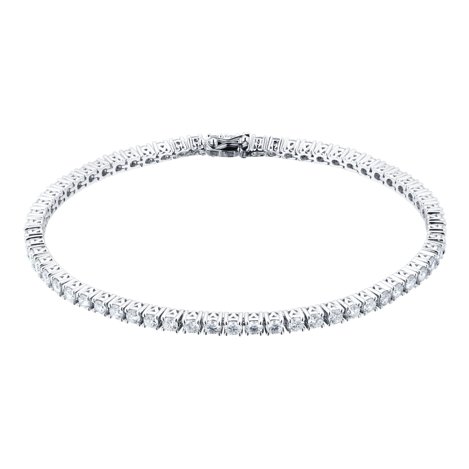 Mappin&Webb 18ct White Gold 3cttw Diamond Tennis Bracelet BA4012D618KW ...