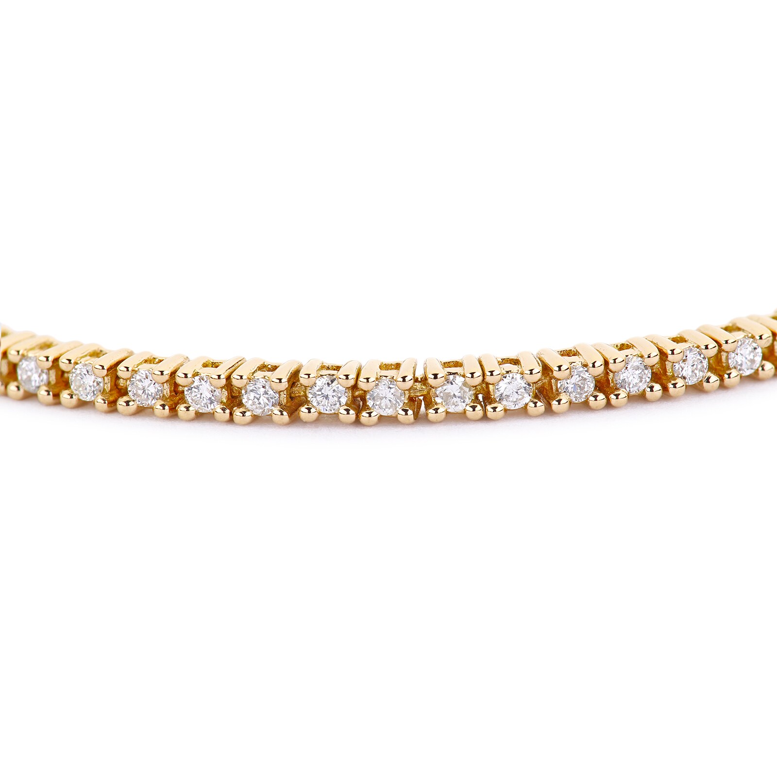 Goldsmiths 18ct Yellow Gold 1.00cttw Diamond Line Bracelet