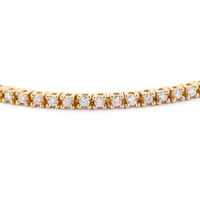 Goldsmiths 18ct Yellow Gold 1.00cttw Diamond Line Bracelet