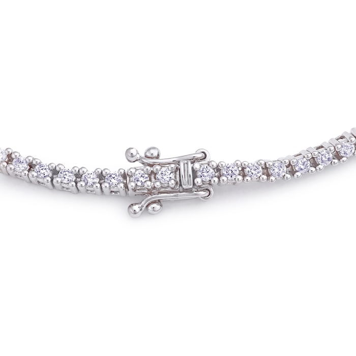 Goldsmiths 18ct White Gold 1.00cttw Diamond Line Bracelet