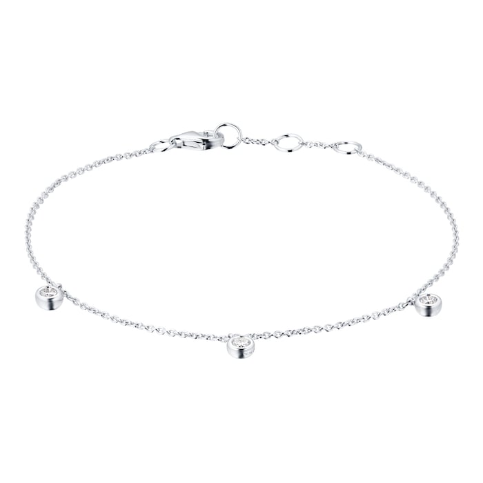 Mappin & Webb 18ct White Gold 0.20ct Diamond Design Bracelet