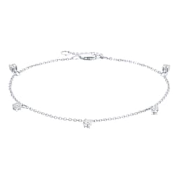 12110919 - 9ct White Gold 0.25ct Diamond Dangle Bracelet