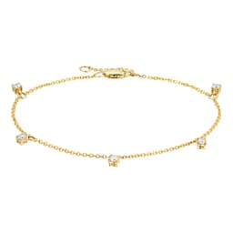 12110920 - 9ct Yellow Gold 0.25ct Diamond Dangle Bracelet