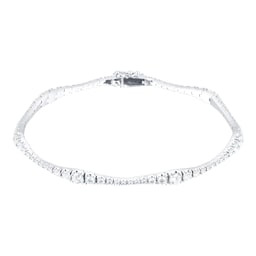 12110921 - 18ct White Gold 2.73ct Diamond Fancy Line Bracelet