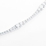 Goldsmiths 18ct White Gold 2.73ct Diamond Fancy Line Bracelet