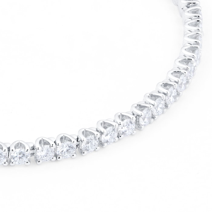 Goldsmiths 18ct White Gold 4.00ct Diamond Classic Line Bracelet
