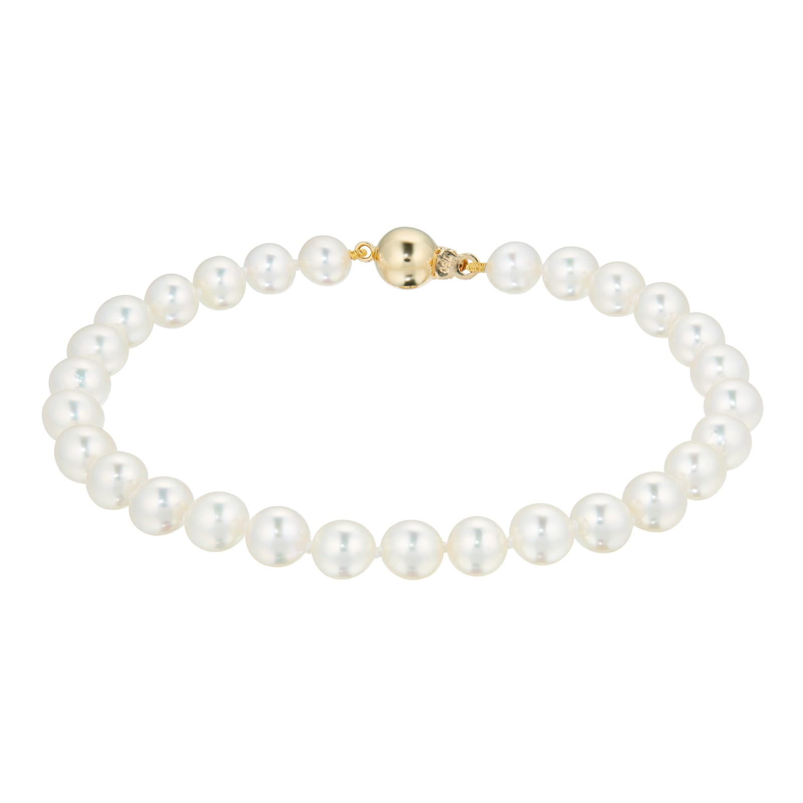 Mappin & Webb 18ct Yellow Gold 6.5 x 7.0mm Grade AAA Akoya Bracelet Mappin & Webb 18ct Yellow Gold 6.5 x 7.0mm Grade AAA Akoya Bracelet