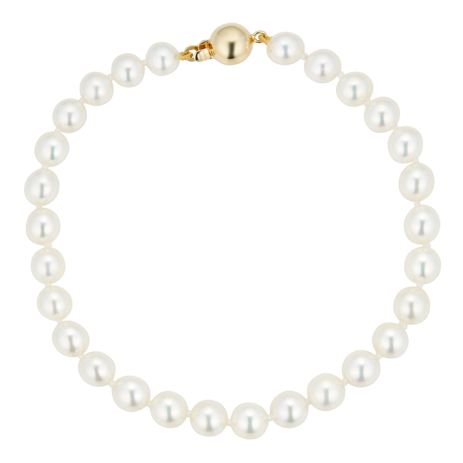 Mappin & Webb 18ct Yellow Gold 6.5 x 7.0mm Grade AAA Akoya Bracelet Mappin & Webb 18ct Yellow Gold 6.5 x 7.0mm Grade AAA Akoya Bracelet