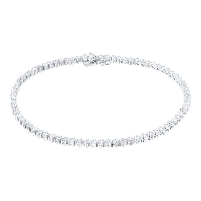 Goldsmiths 18ct White Gold 2cttw Line Bracelet