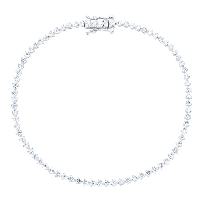 Goldsmiths 18ct White Gold 2cttw Line Bracelet