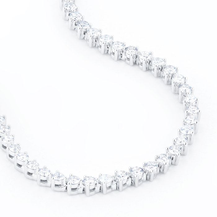 Goldsmiths 18ct White Gold 2cttw Line Bracelet