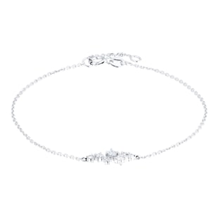 Goldsmiths 9ct White Gold 0.15ct Diamond Scatter Bracelet
